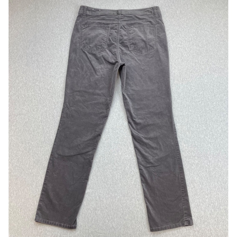 Talbots Pants Womens 10 Purple Cotton Blend High-Rise Velveteen Straight Leg - Picture 2 of 7